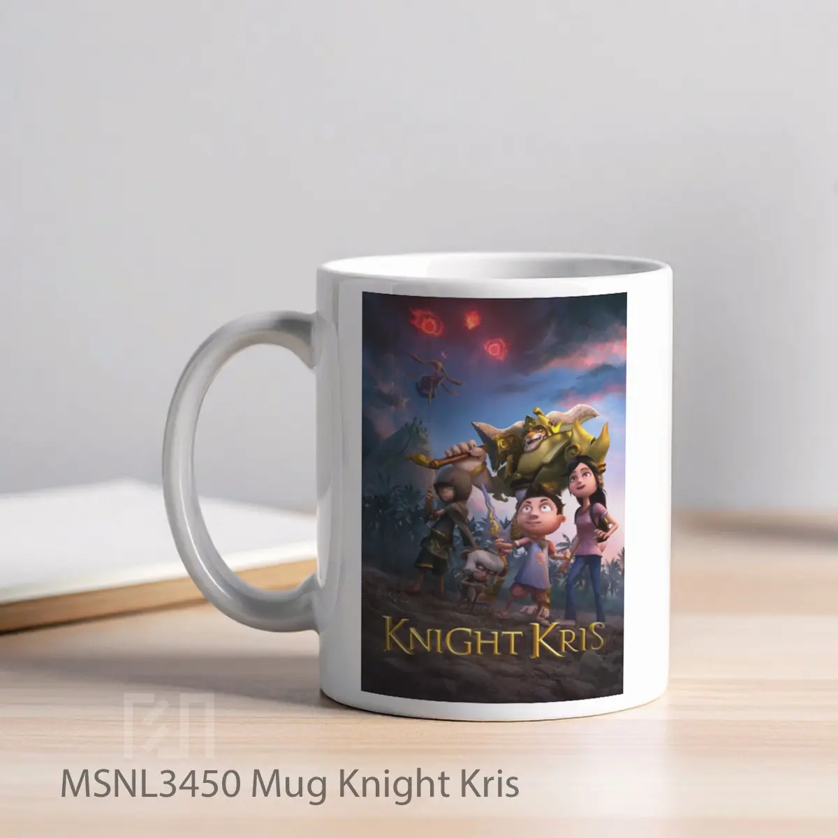 Mug Knight Kris Gelas Keramik Tema Film MSNL3450 - Tampak Kiri