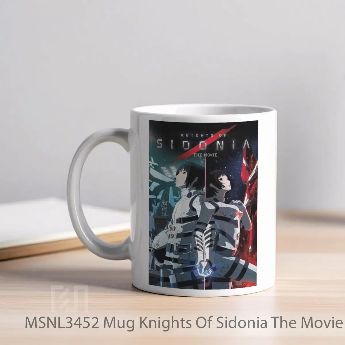 Mug Knights Of Sidonia The Movie Gelas Keramik Tema Film MSNL3452 - Tampak Kiri
