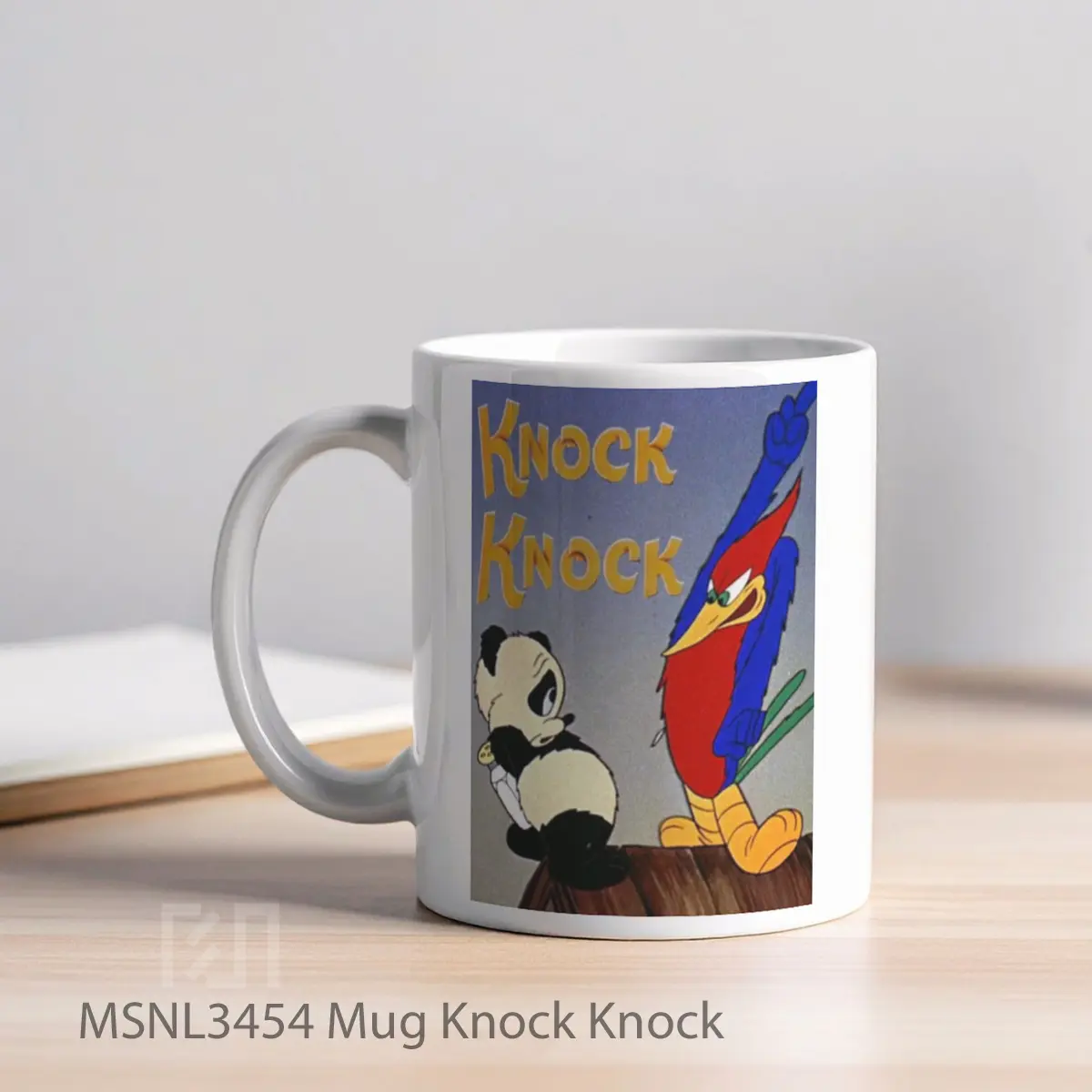 Mug Knock Knock Gelas Keramik Tema Film MSNL3454 - Tampak Kiri