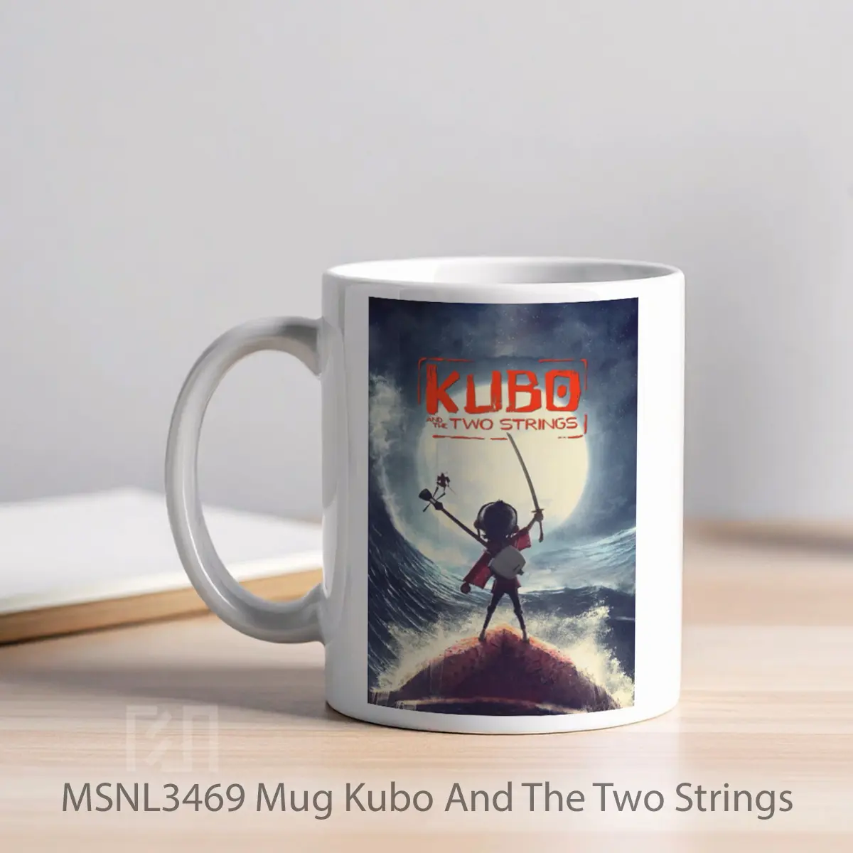 Mug Kubo And The Two Strings Gelas Keramik Tema Film MSNL3469 - Tampak Kiri
