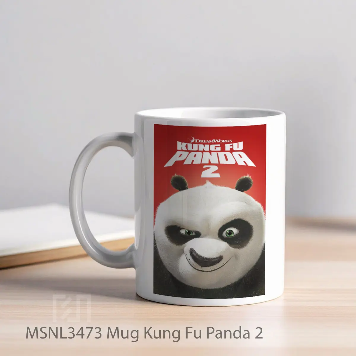 Mug Kung Fu Panda 2 Gelas Keramik Tema Film MSNL3473 - Tampak Kiri