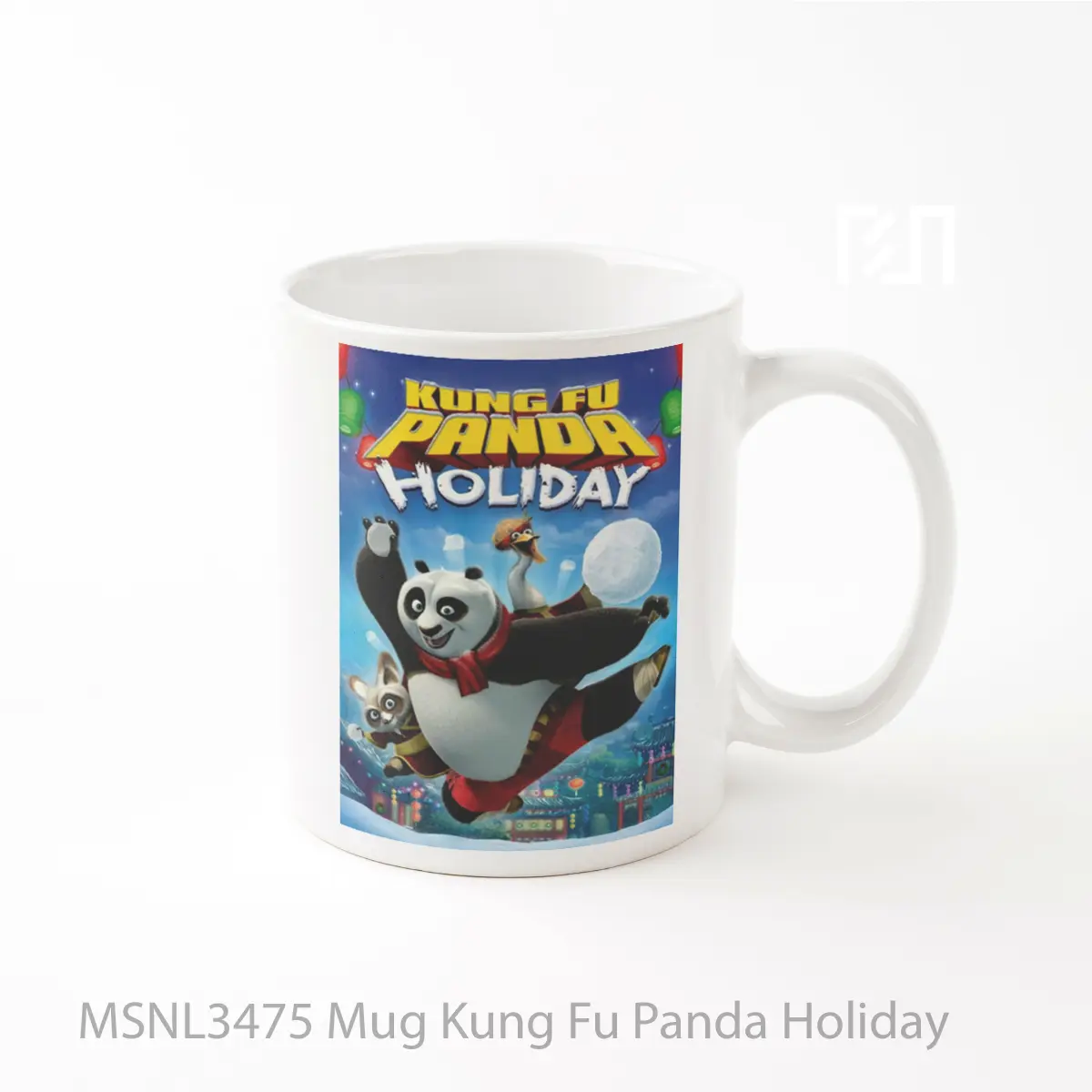 Mug Kung Fu Panda Holiday Gelas Keramik Tema Film MSNL3475