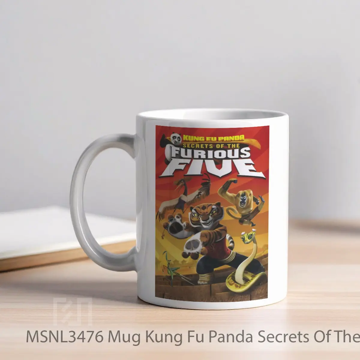Mug Kung Fu Panda Secrets Of The Furious Five Gelas Keramik Tema Film MSNL3476 - Tampak Kiri