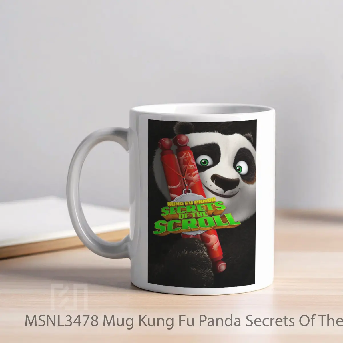Mug Kung Fu Panda Secrets Of The Scroll Gelas Keramik Tema Film MSNL3478 - Tampak Kiri