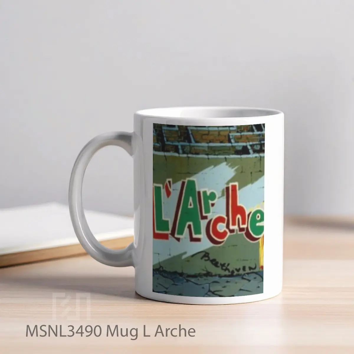 Mug L Arche Gelas Keramik Tema Film MSNL3490 - Tampak Kiri