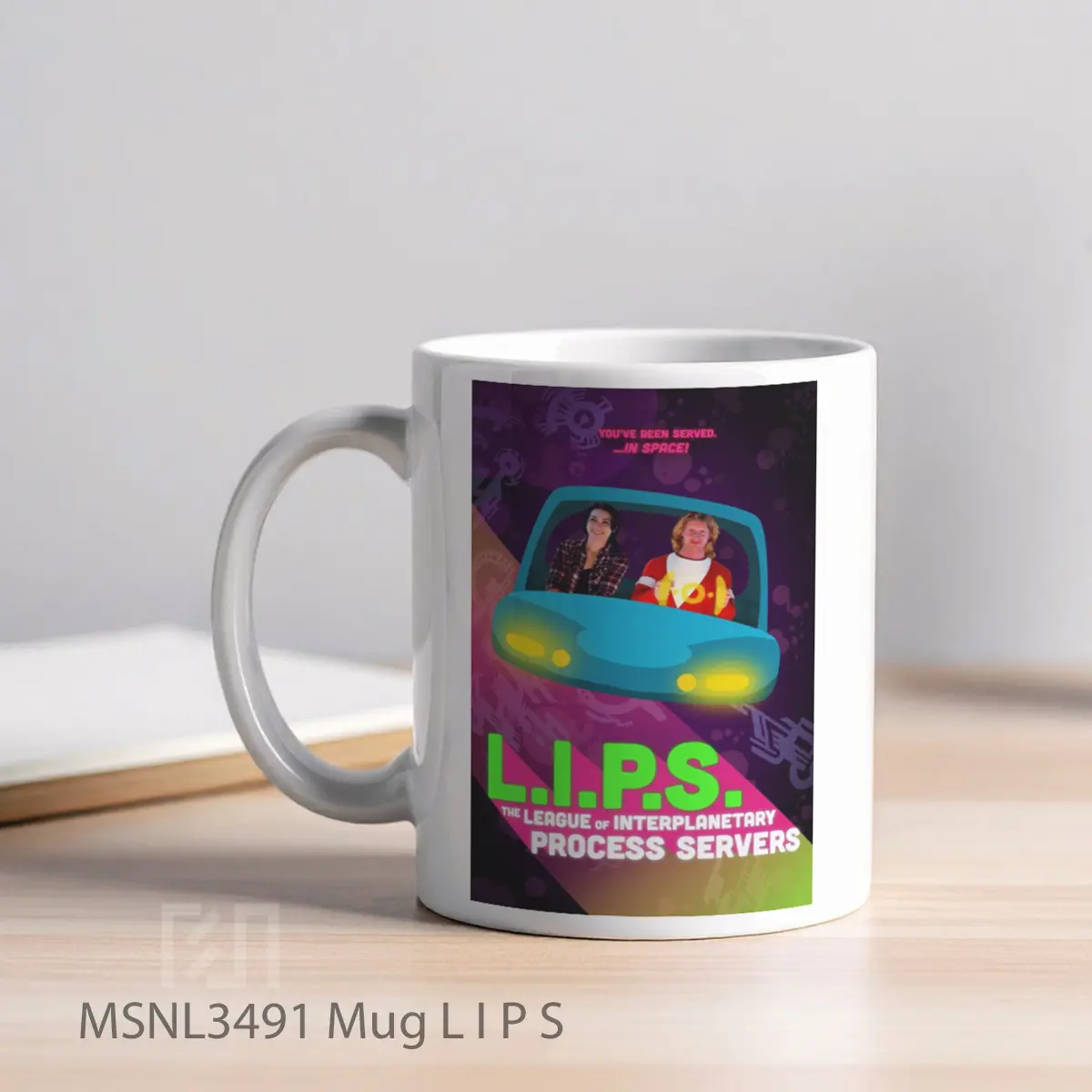 Mug L I P S Gelas Keramik Tema Film MSNL3491 - Tampak Kiri
