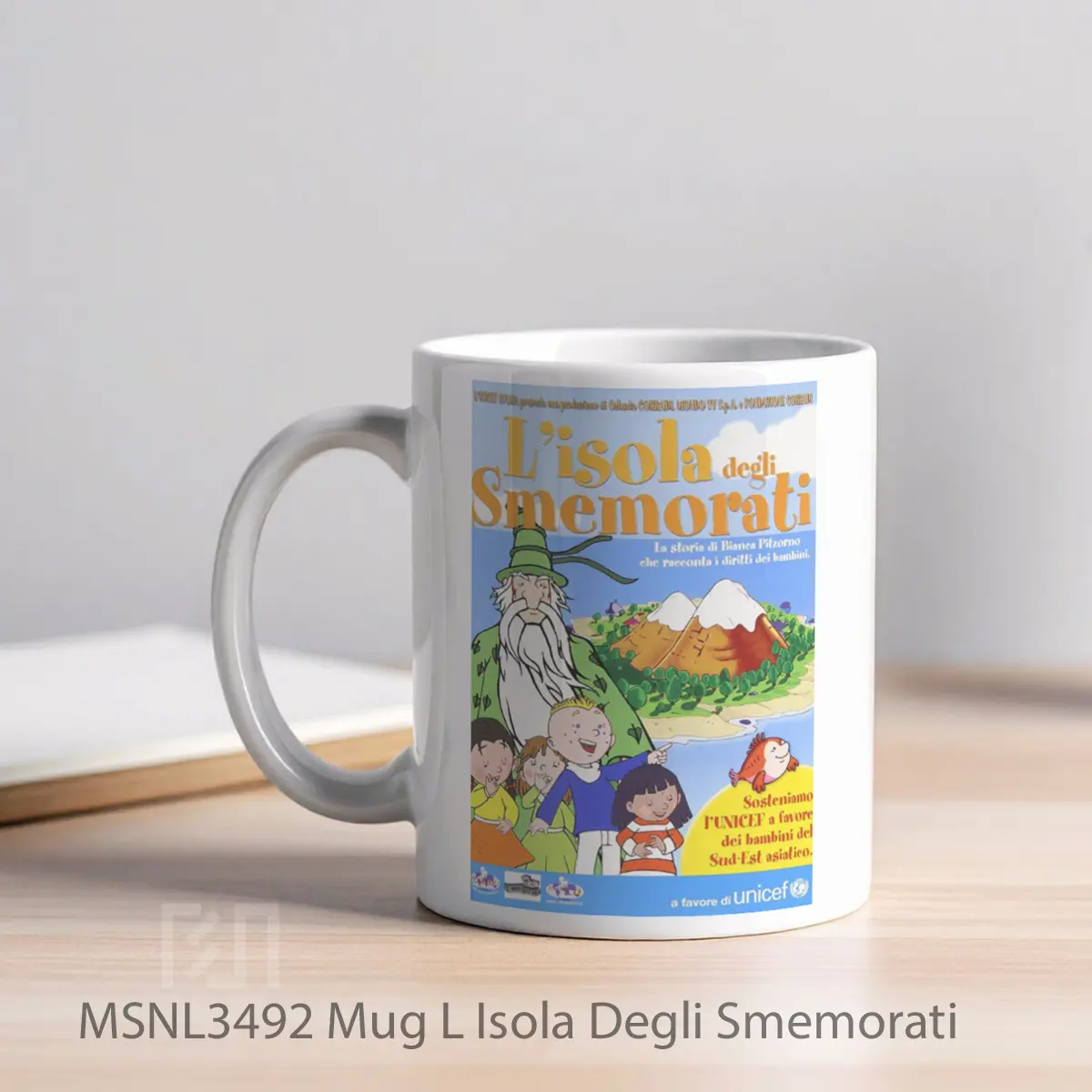 Mug L Isola Degli Smemorati Gelas Keramik Tema Film MSNL3492 - Tampak Kiri