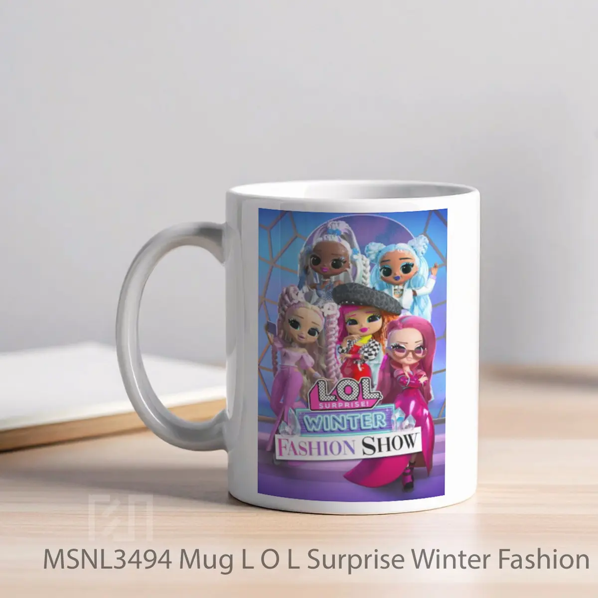 Mug L O L Surprise Winter Fashion Show Gelas Keramik Tema Film MSNL3494 - Tampak Kiri