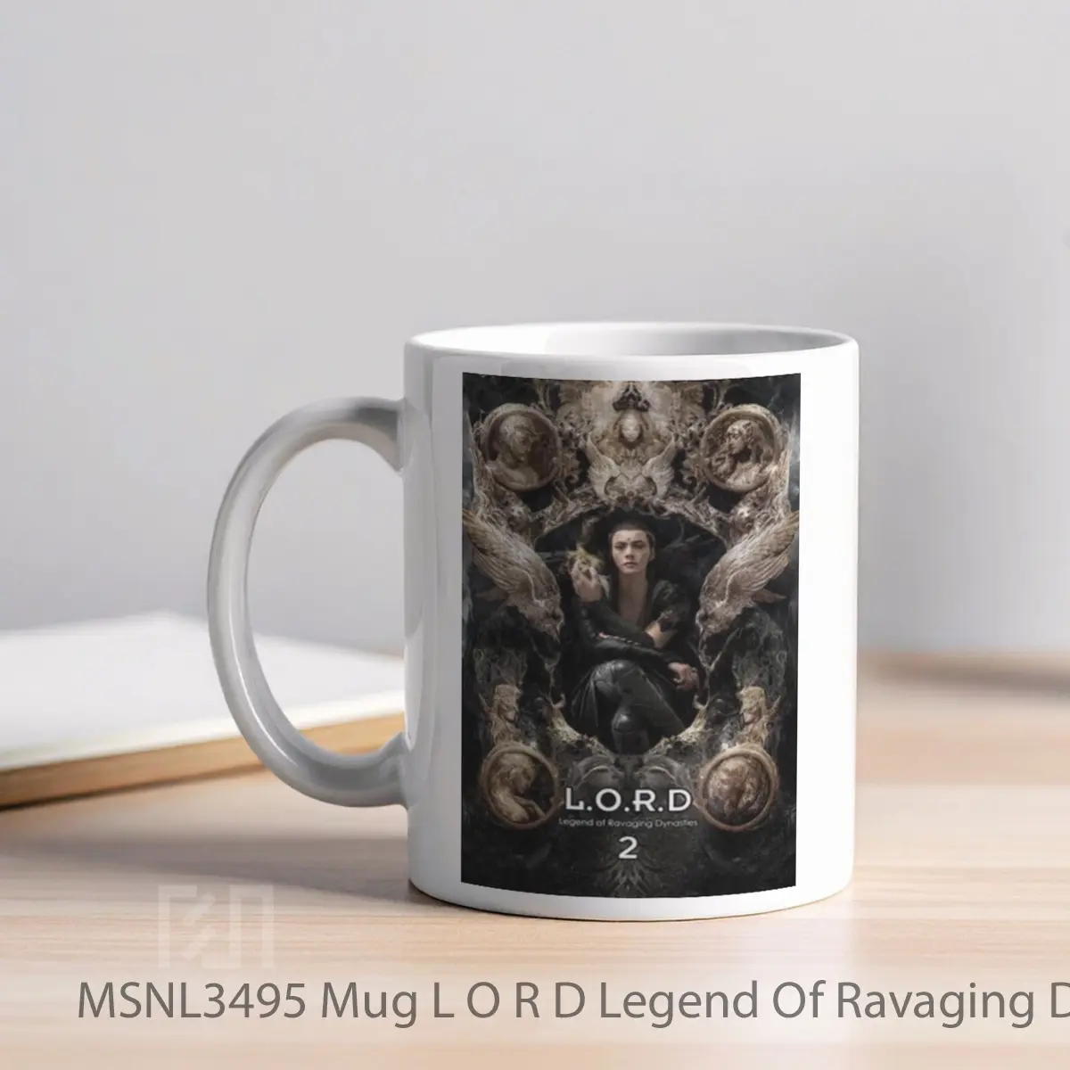 Mug L O R D Legend Of Ravaging Dynasties 2 Gelas Keramik Tema Film MSNL3495 - Tampak Kiri