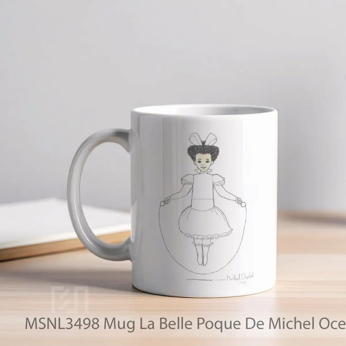 Mug La Belle Poque De Michel Ocelot Gelas Keramik Tema Film MSNL3498 - Tampak Kiri