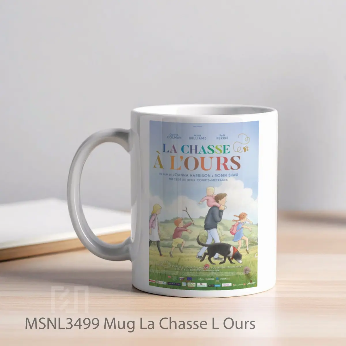 Mug La Chasse L Ours Gelas Keramik Tema Film MSNL3499 - Tampak Kiri