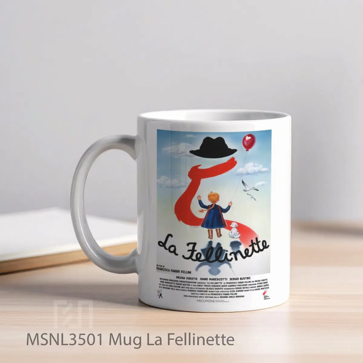 Mug La Fellinette Gelas Keramik Tema Film MSNL3501 - Tampak Kiri