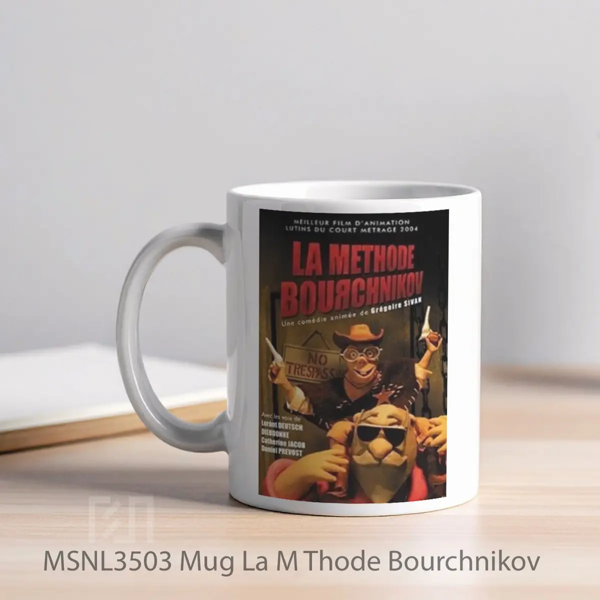 Mug La M Thode Bourchnikov Gelas Keramik Tema Film MSNL3503 - Tampak Kiri