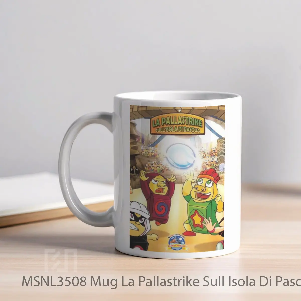 Mug La Pallastrike Sull Isola Di Pasqua Gelas Keramik Tema Film MSNL3508 - Tampak Kiri