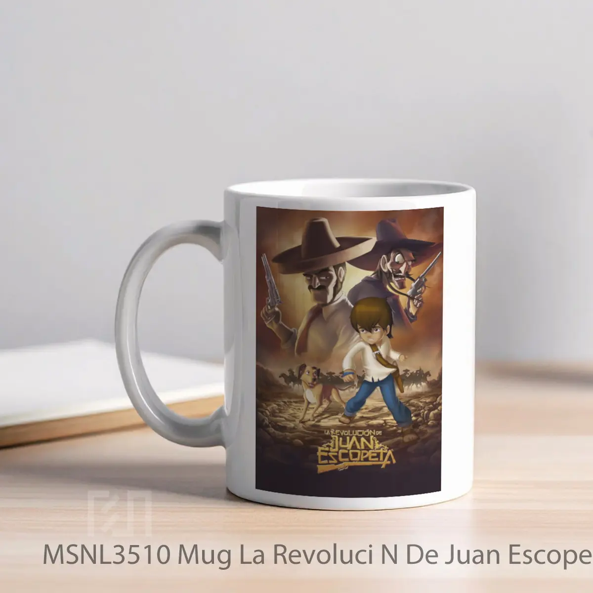 Mug La Revoluci N De Juan Escopeta Gelas Keramik Tema Film MSNL3510 - Tampak Kiri