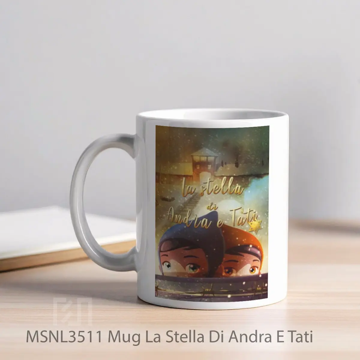 Mug La Stella Di Andra E Tati Gelas Keramik Tema Film MSNL3511 - Tampak Kiri