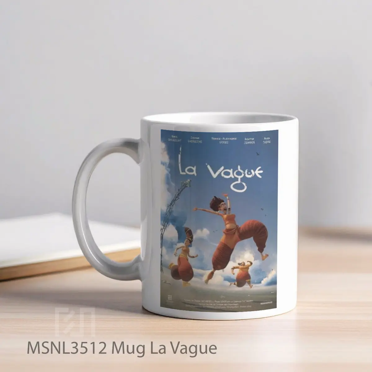 Mug La Vague Gelas Keramik Tema Film MSNL3512 - Tampak Kiri
