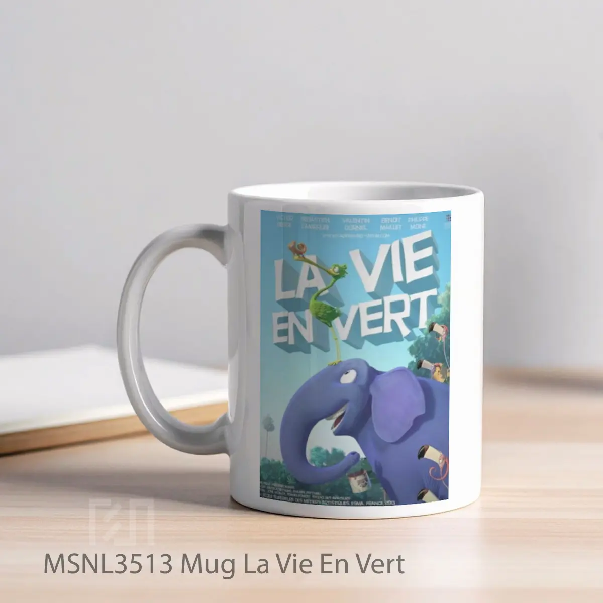 Mug La Vie En Vert Gelas Keramik Tema Film MSNL3513 - Tampak Kiri