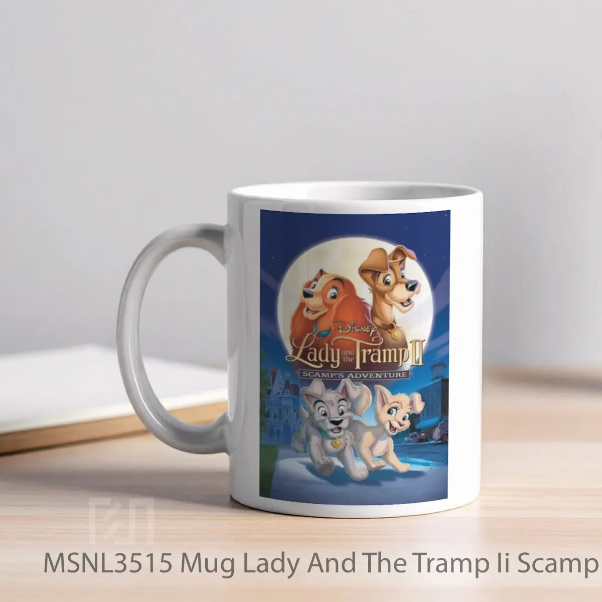 Mug Lady And The Tramp Ii Scamp S Adventure Gelas Keramik Tema Film MSNL3515 - Tampak Kiri