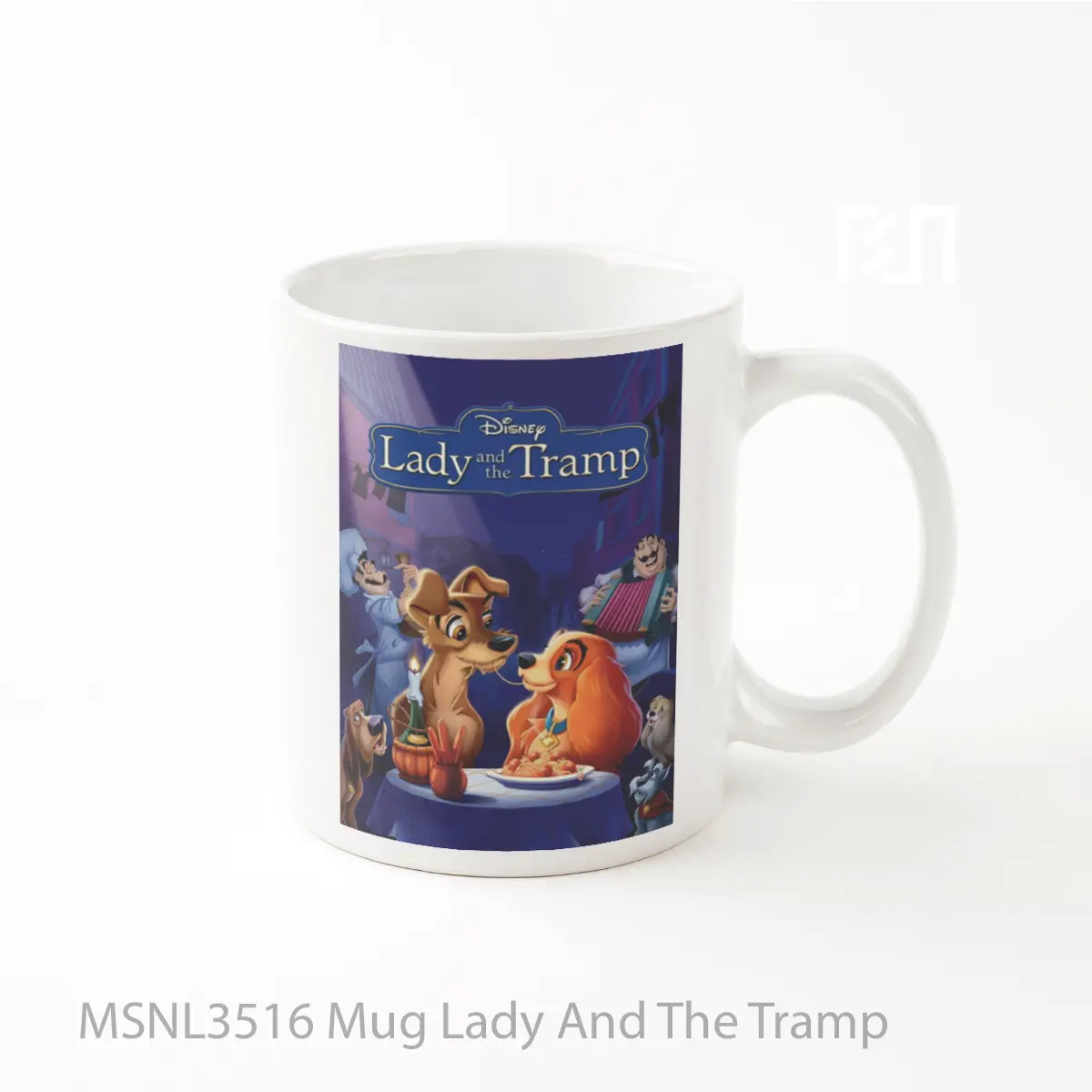 Mug Lady And The Tramp Gelas Keramik Tema Film MSNL3516