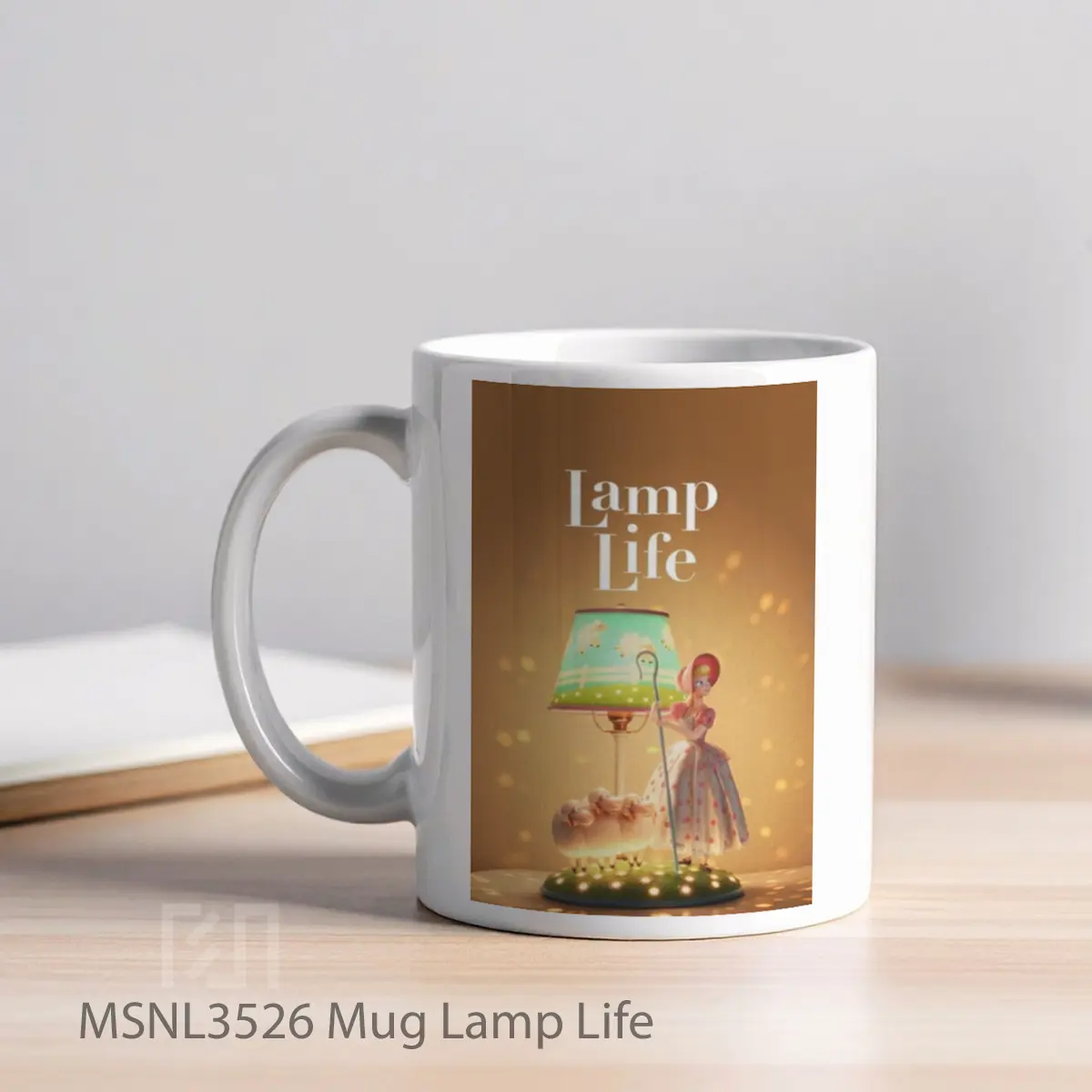 Mug Lamp Life Gelas Keramik Tema Film MSNL3526 - Tampak Kiri