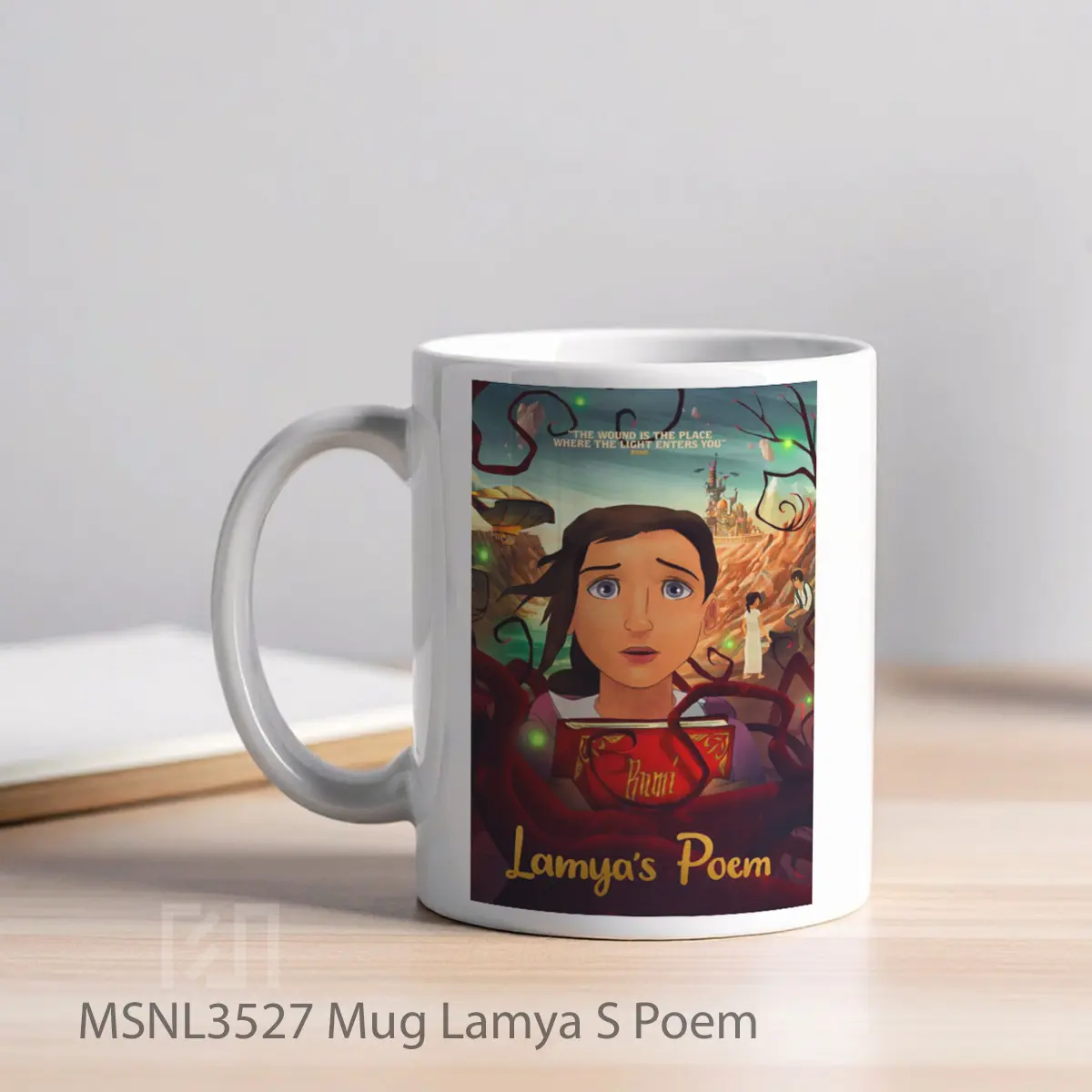 Mug Lamya S Poem Gelas Keramik Tema Film MSNL3527 - Tampak Kiri