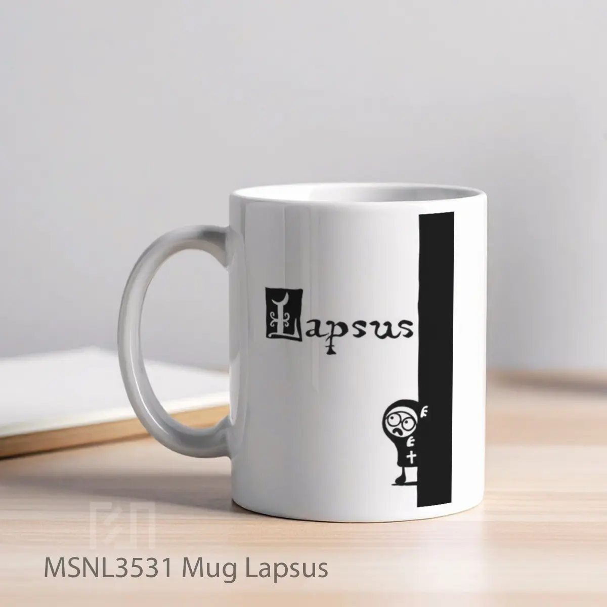 Mug Lapsus Gelas Keramik Tema Film MSNL3531 - Tampak Kiri