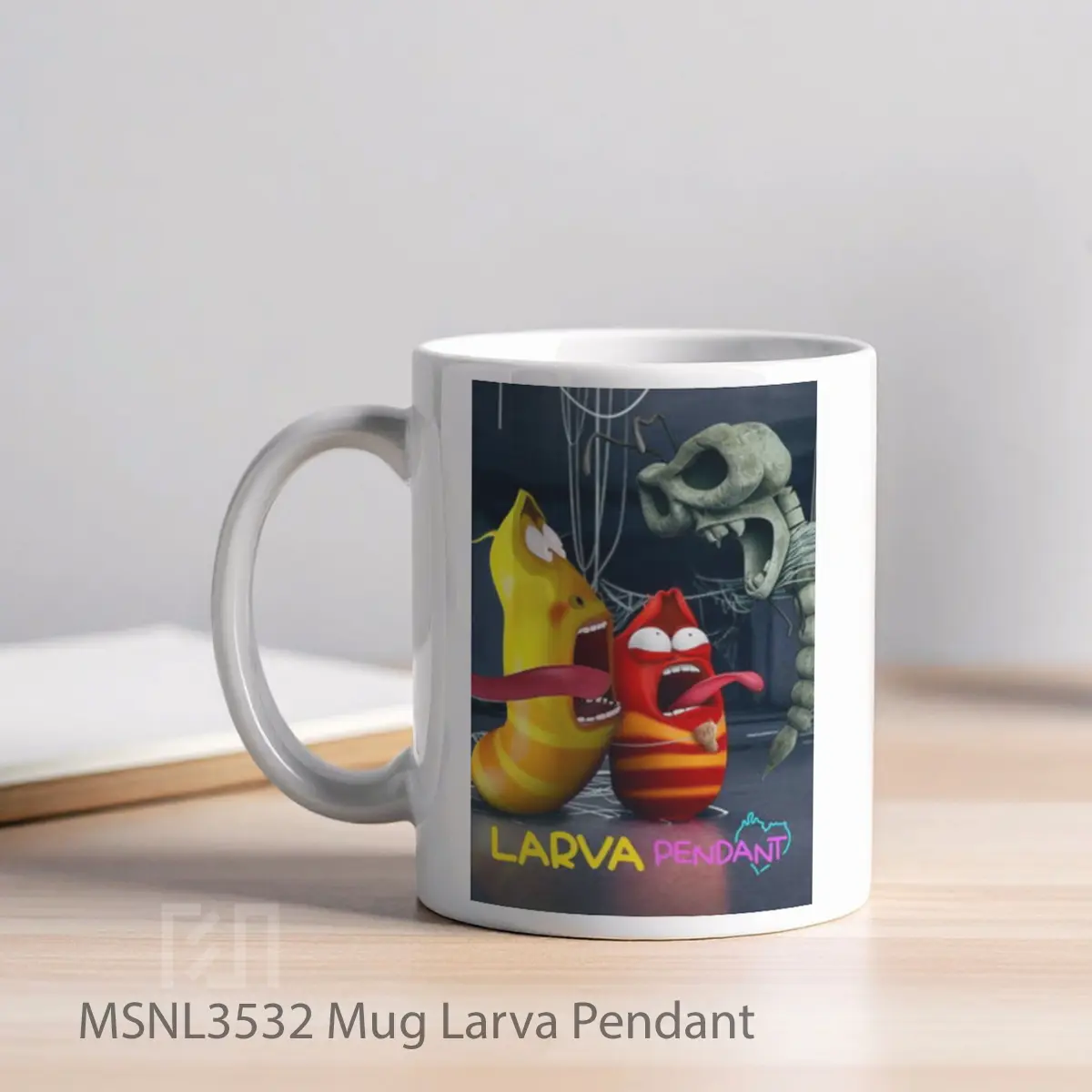 Mug Larva Pendant Gelas Keramik Tema Film MSNL3532 - Tampak Kiri