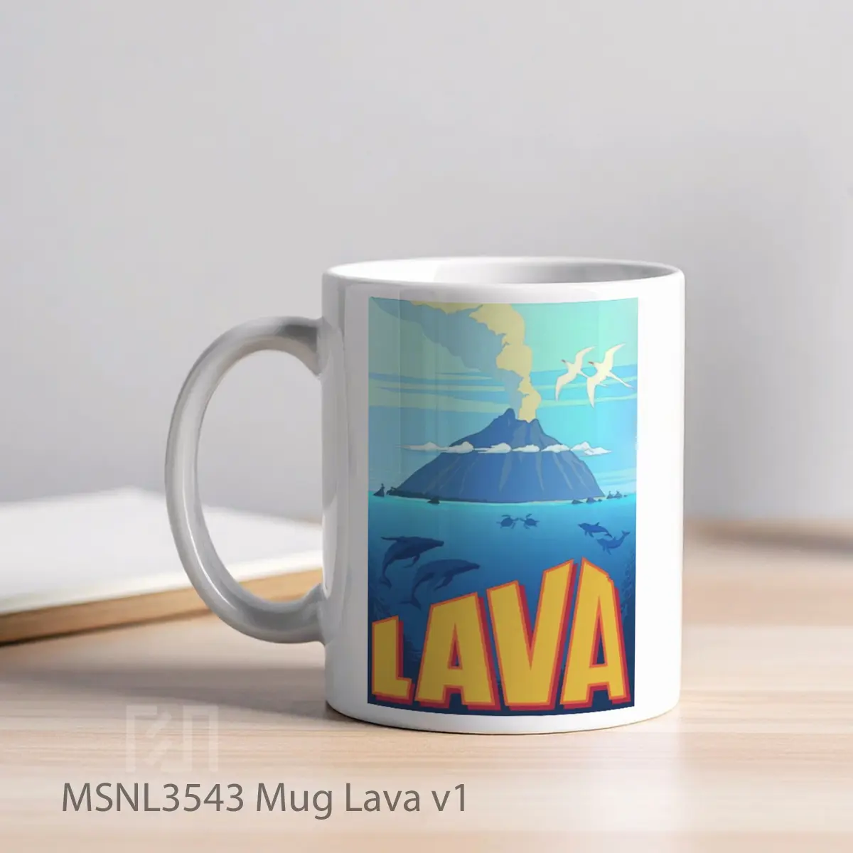 Mug Lava V1 Gelas Keramik Tema Film MSNL3543 - Tampak Kiri