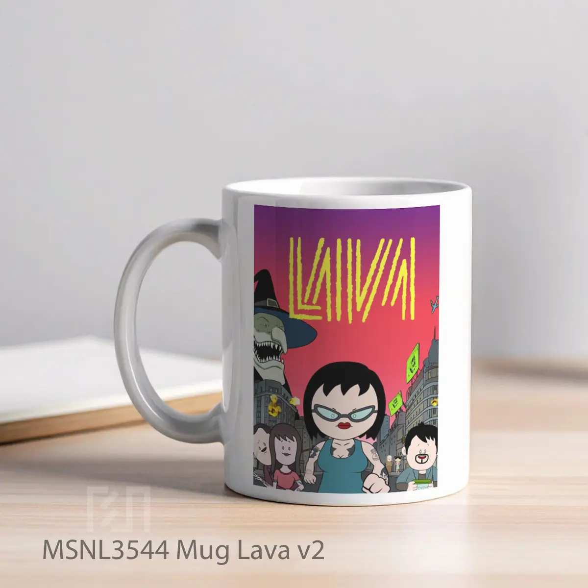 Mug Lava V2 Gelas Keramik Tema Film MSNL3544 - Tampak Kiri