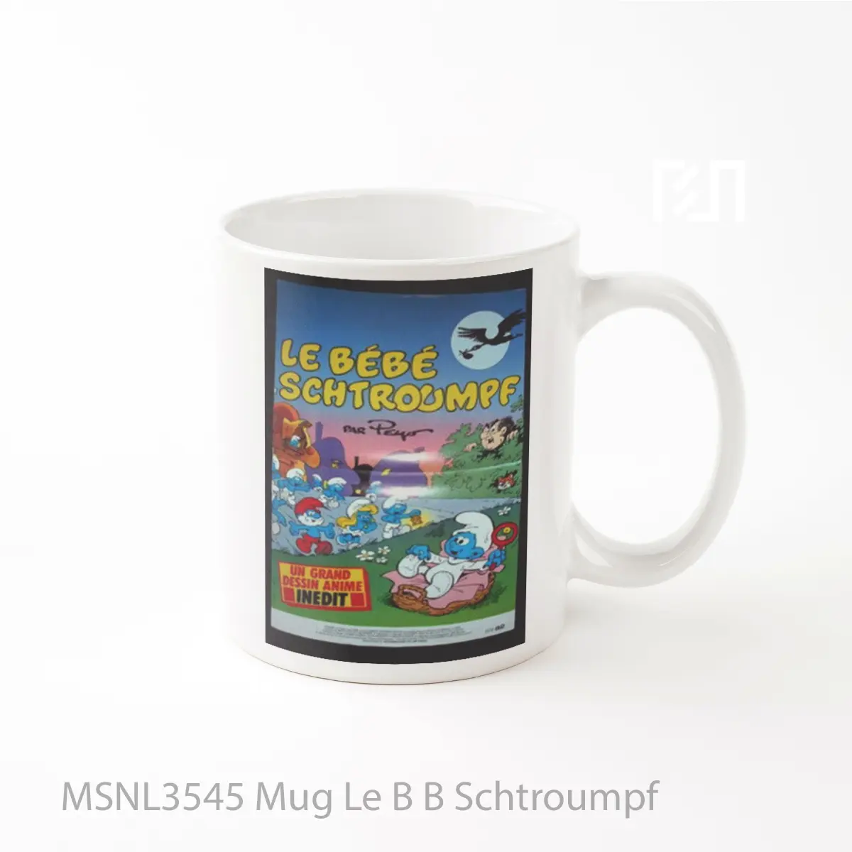 Mug Le B B Schtroumpf Gelas Keramik Tema Film MSNL3545