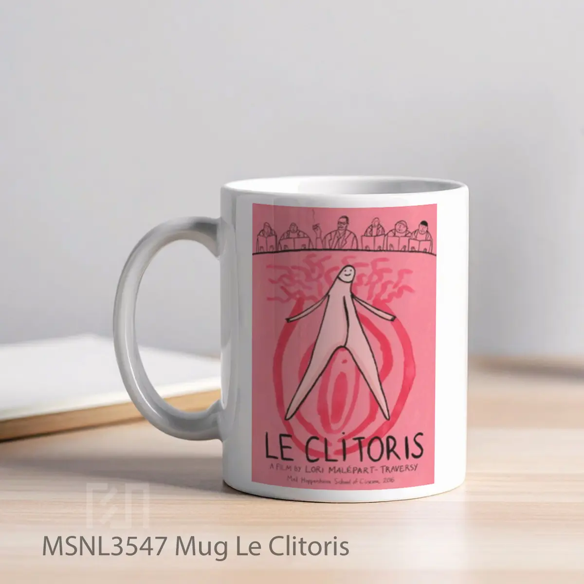 Mug Le Clitoris Gelas Keramik Tema Film MSNL3547 - Tampak Kiri