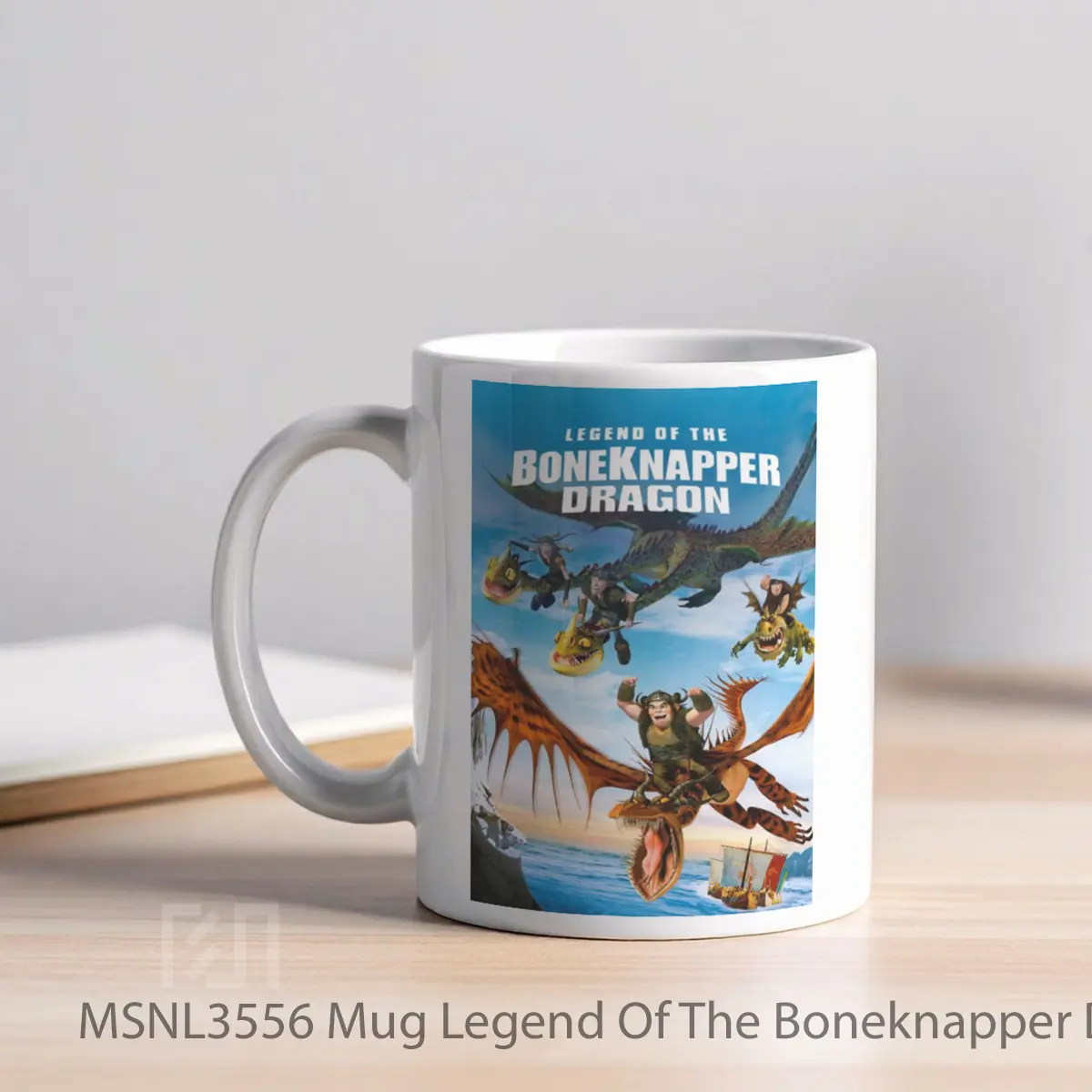 Mug Legend Of The Boneknapper Dragon Gelas Keramik Tema Film MSNL3556 - Tampak Kiri