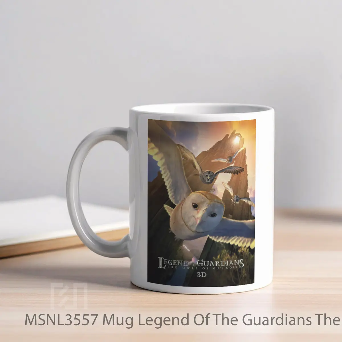 Mug Legend Of The Guardians The Owls Of Ga Hoole Gelas Keramik Tema Film MSNL3557 - Tampak Kiri