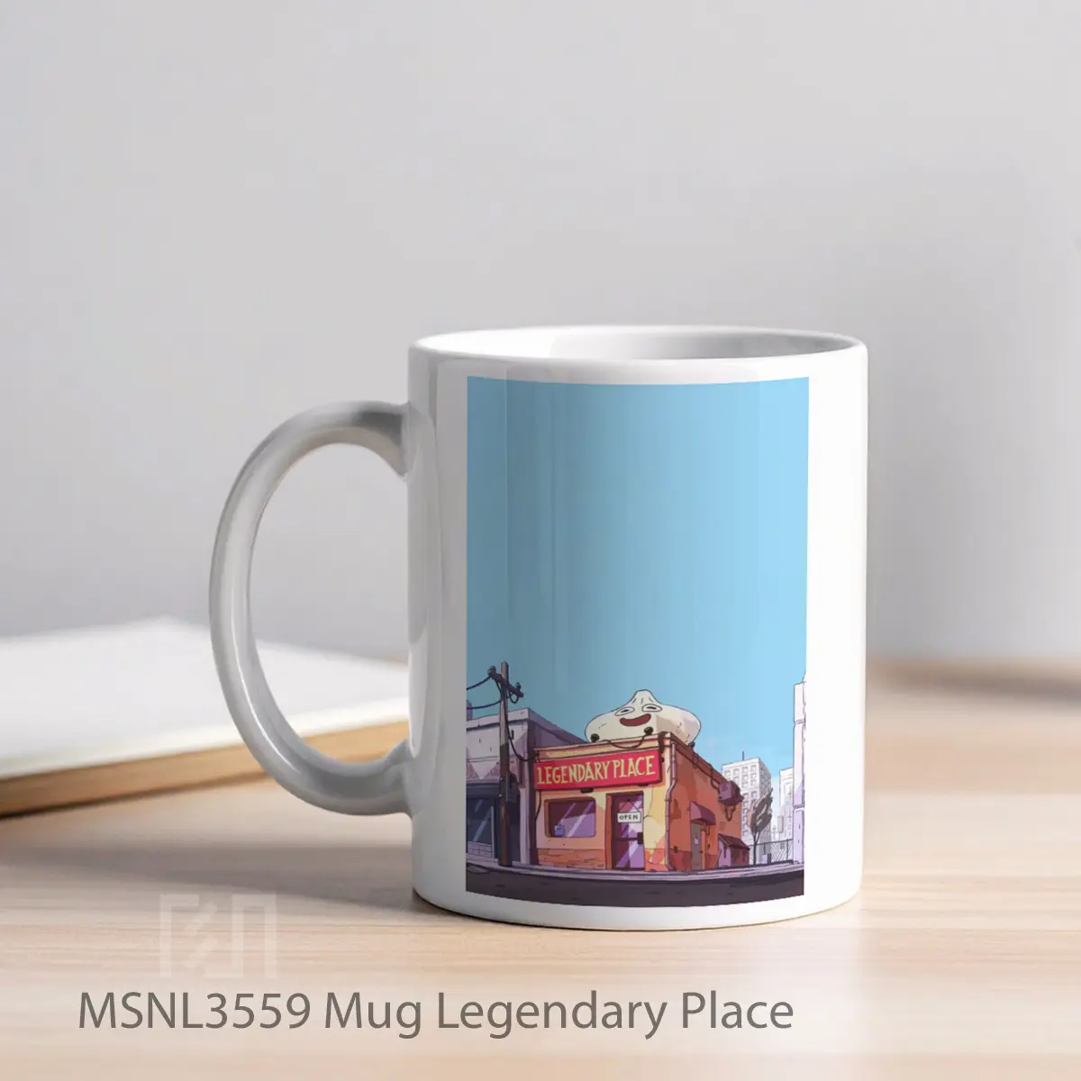 Mug Legendary Place Gelas Keramik Tema Film MSNL3559 - Tampak Kiri