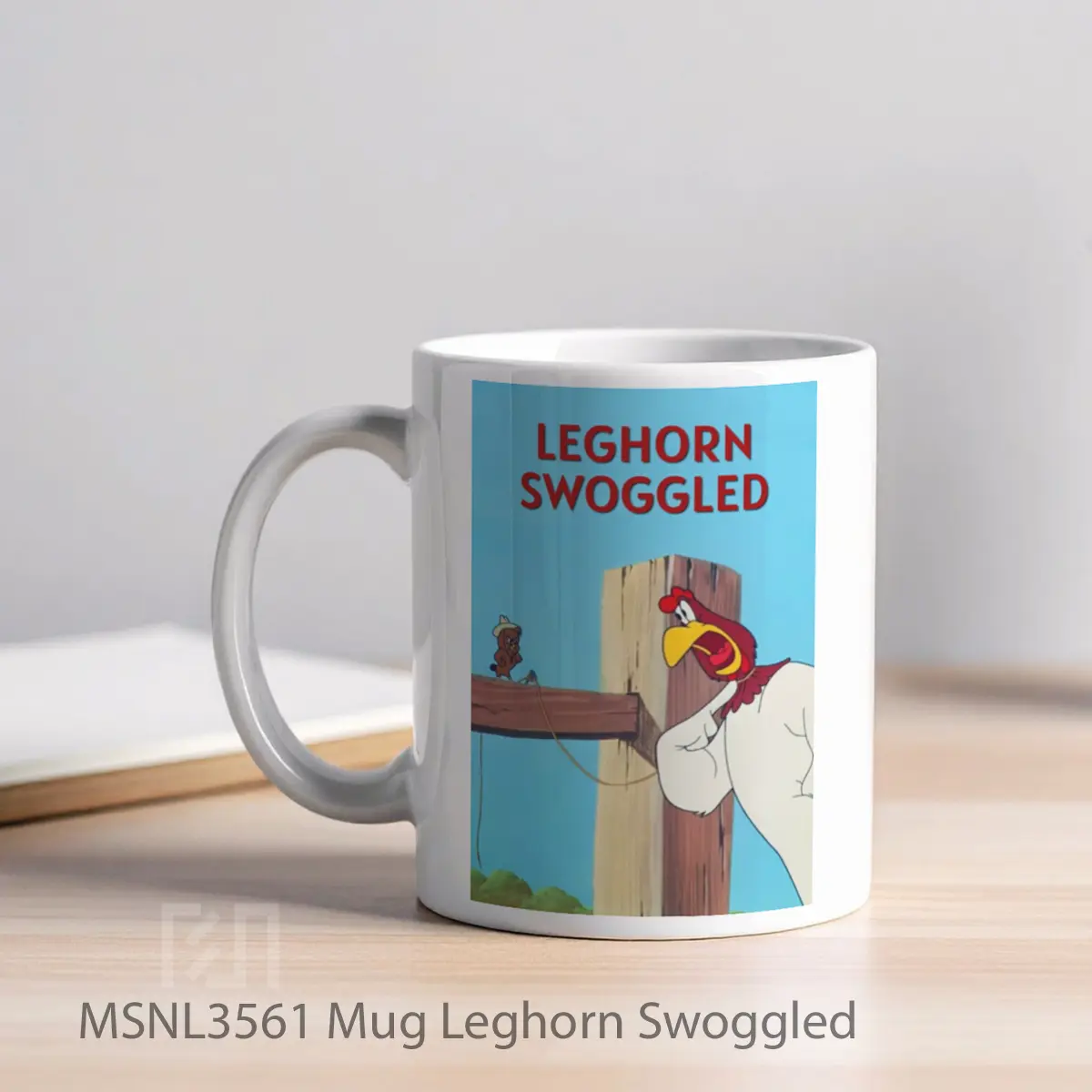 Mug Leghorn Swoggled Gelas Keramik Tema Film MSNL3561 - Tampak Kiri