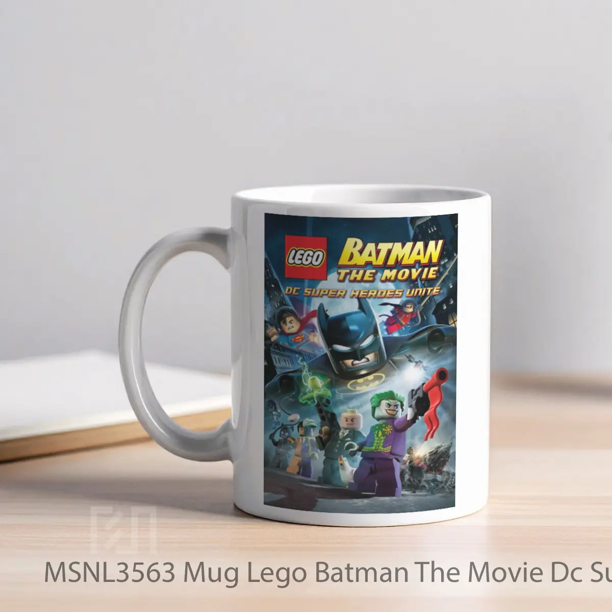 Mug Lego Batman The Movie Dc Super Heroes Unite Gelas Keramik Tema Film MSNL3563 - Tampak Kiri