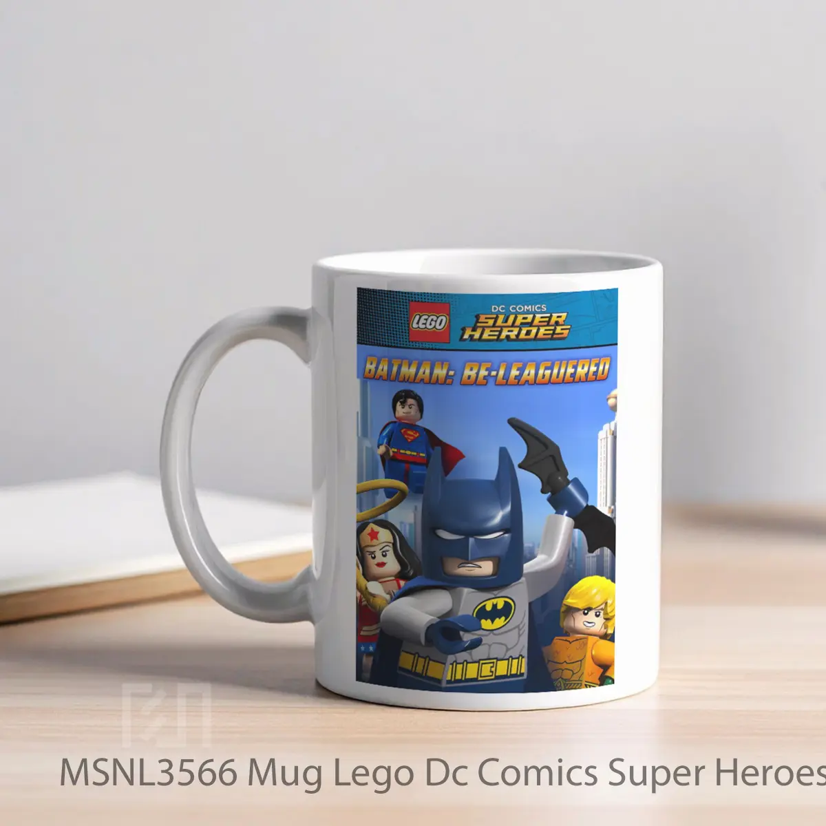 Mug Lego Dc Comics Super Heroes Batman Be Leaguered Gelas Keramik Tema Film MSNL3566 - Tampak Kiri