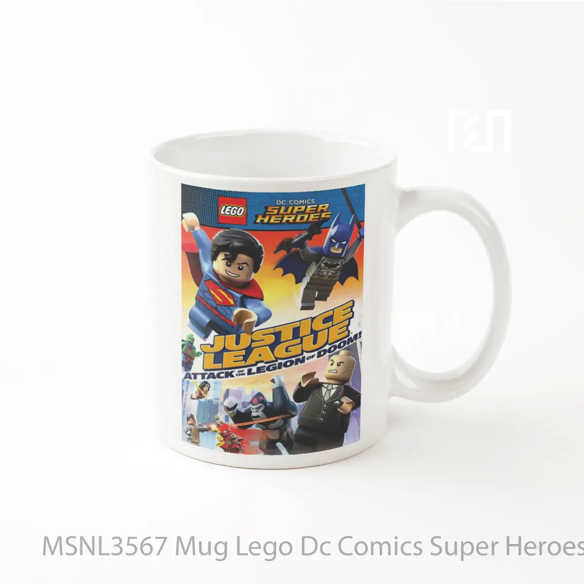 Mug Lego Dc Comics Super Heroes Justice League Attack Of The Legion Of Doom Gelas Keramik Tema Film MSNL3567
