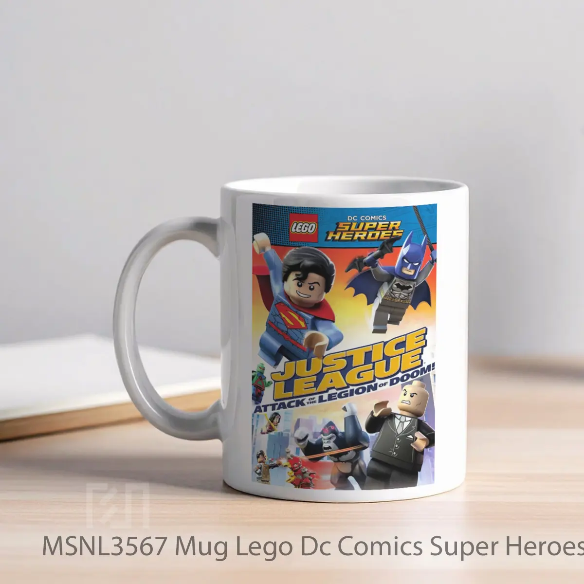 Mug Lego Dc Comics Super Heroes Justice League Attack Of The Legion Of Doom Gelas Keramik Tema Film MSNL3567 - Tampak Kiri