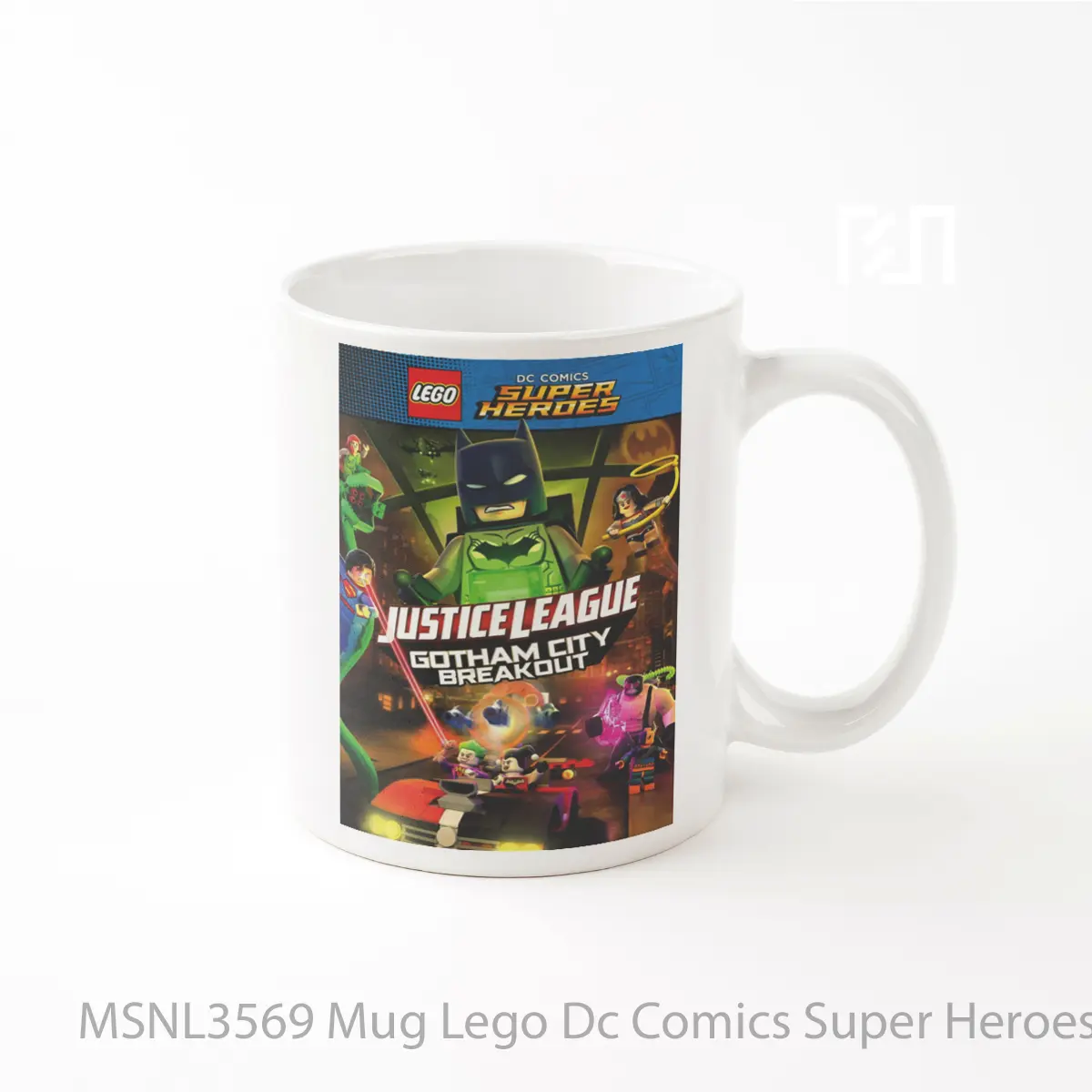 Mug Lego Dc Comics Super Heroes Justice League Gotham City Breakout Gelas Keramik Tema Film MSNL3569