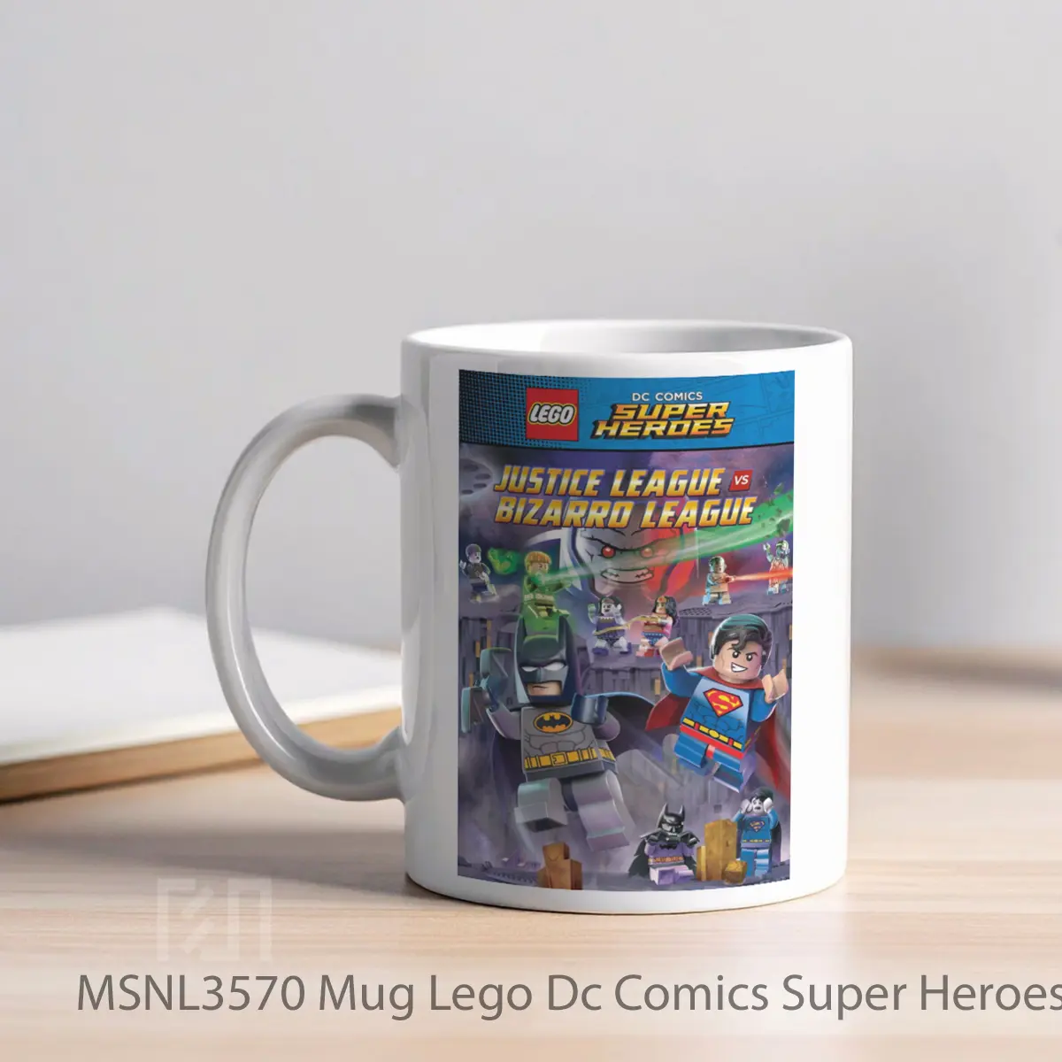 Mug Lego Dc Comics Super Heroes Justice League Vs Bizarro League Gelas Keramik Tema Film MSNL3570 - Tampak Kiri