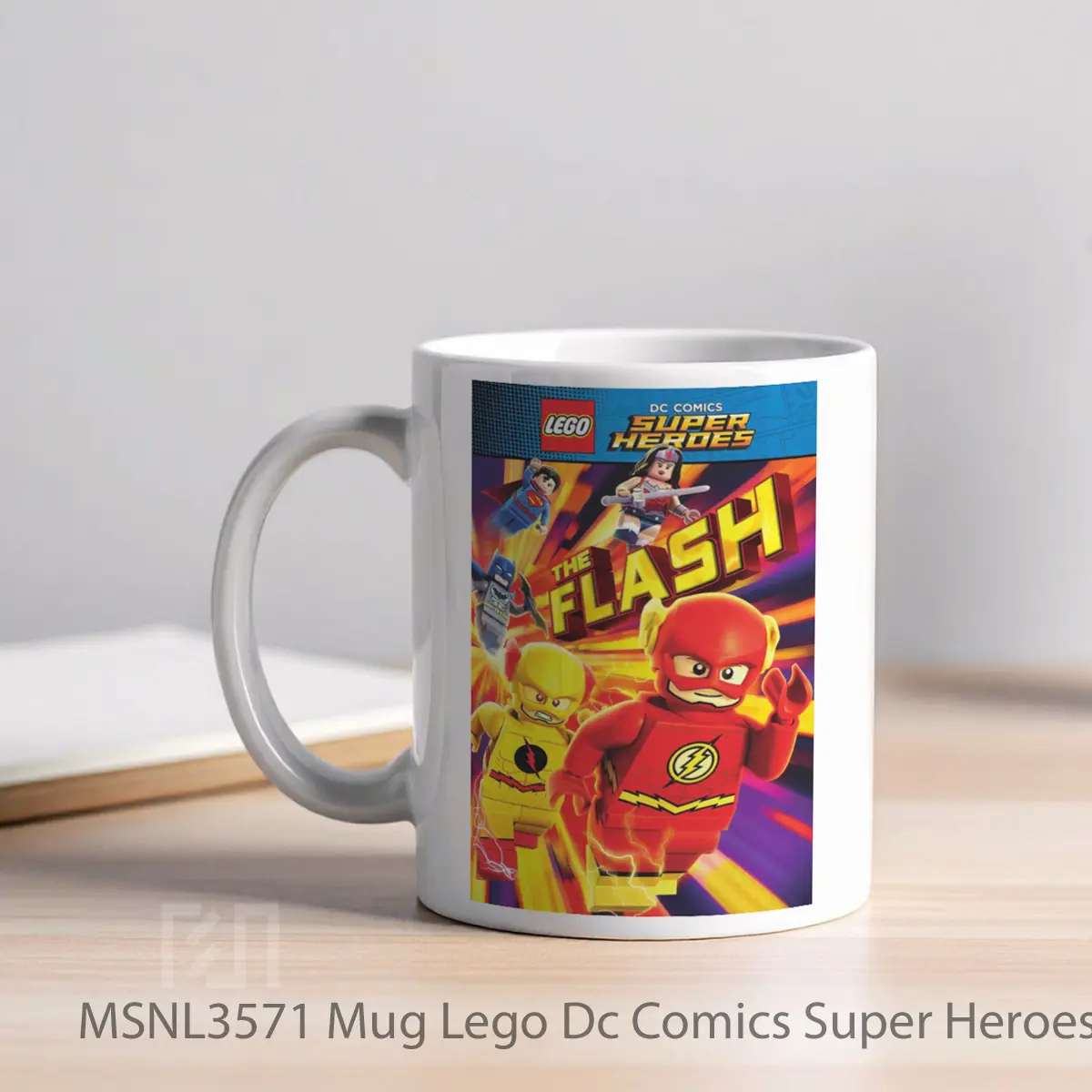 Mug Lego Dc Comics Super Heroes The Flash Gelas Keramik Tema Film MSNL3571 - Tampak Kiri