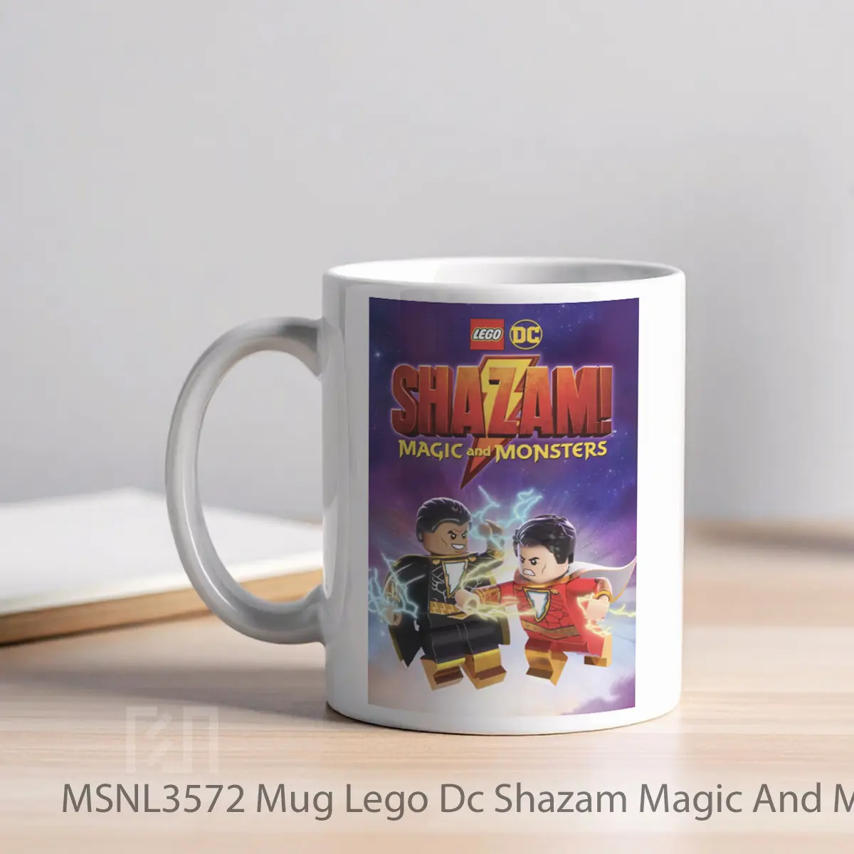 Mug Lego Dc Shazam Magic And Monsters Gelas Keramik Tema Film MSNL3572 - Tampak Kiri
