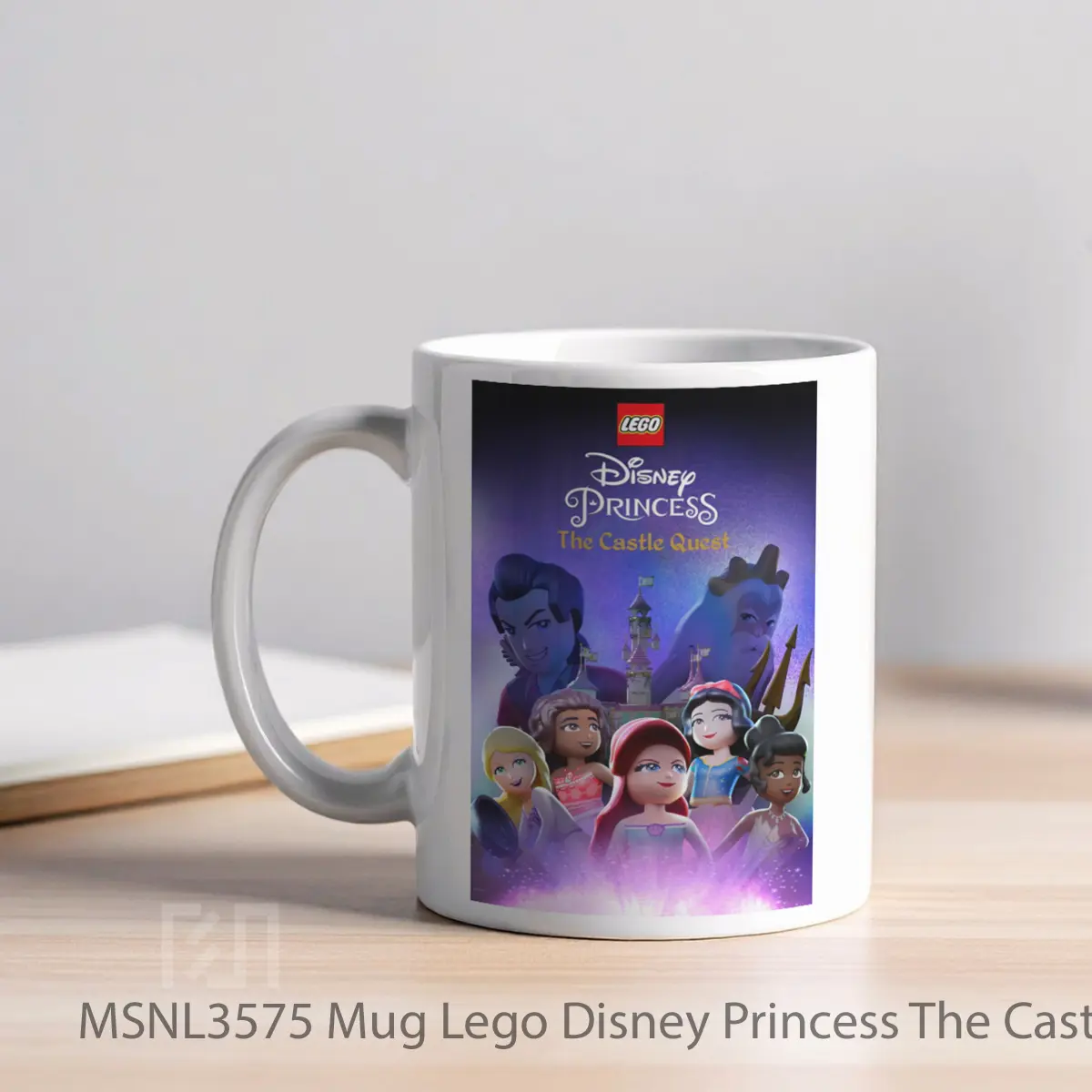 Mug Lego Disney Princess The Castle Quest Gelas Keramik Tema Film MSNL3575 - Tampak Kiri