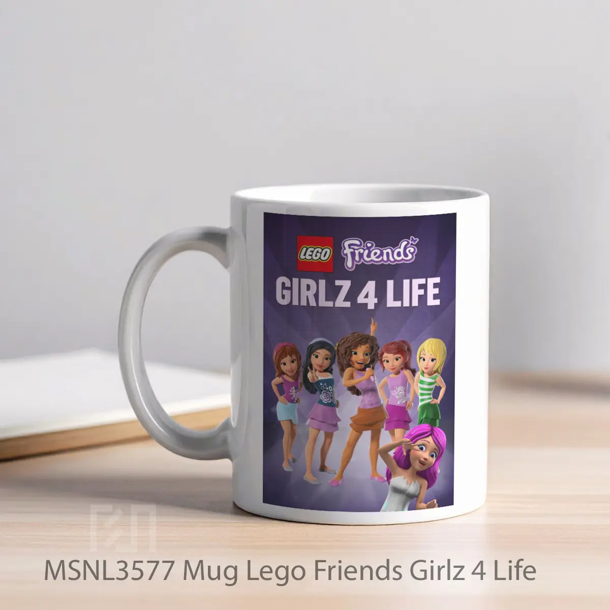 Mug Lego Friends Girlz 4 Life Gelas Keramik Tema Film MSNL3577 - Tampak Kiri