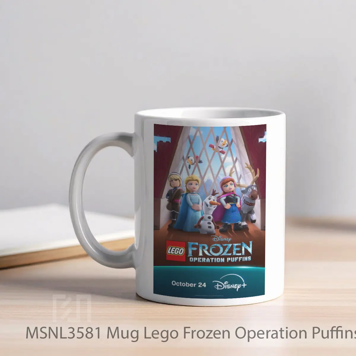 Mug Lego Frozen Operation Puffins Gelas Keramik Tema Film MSNL3581 - Tampak Kiri