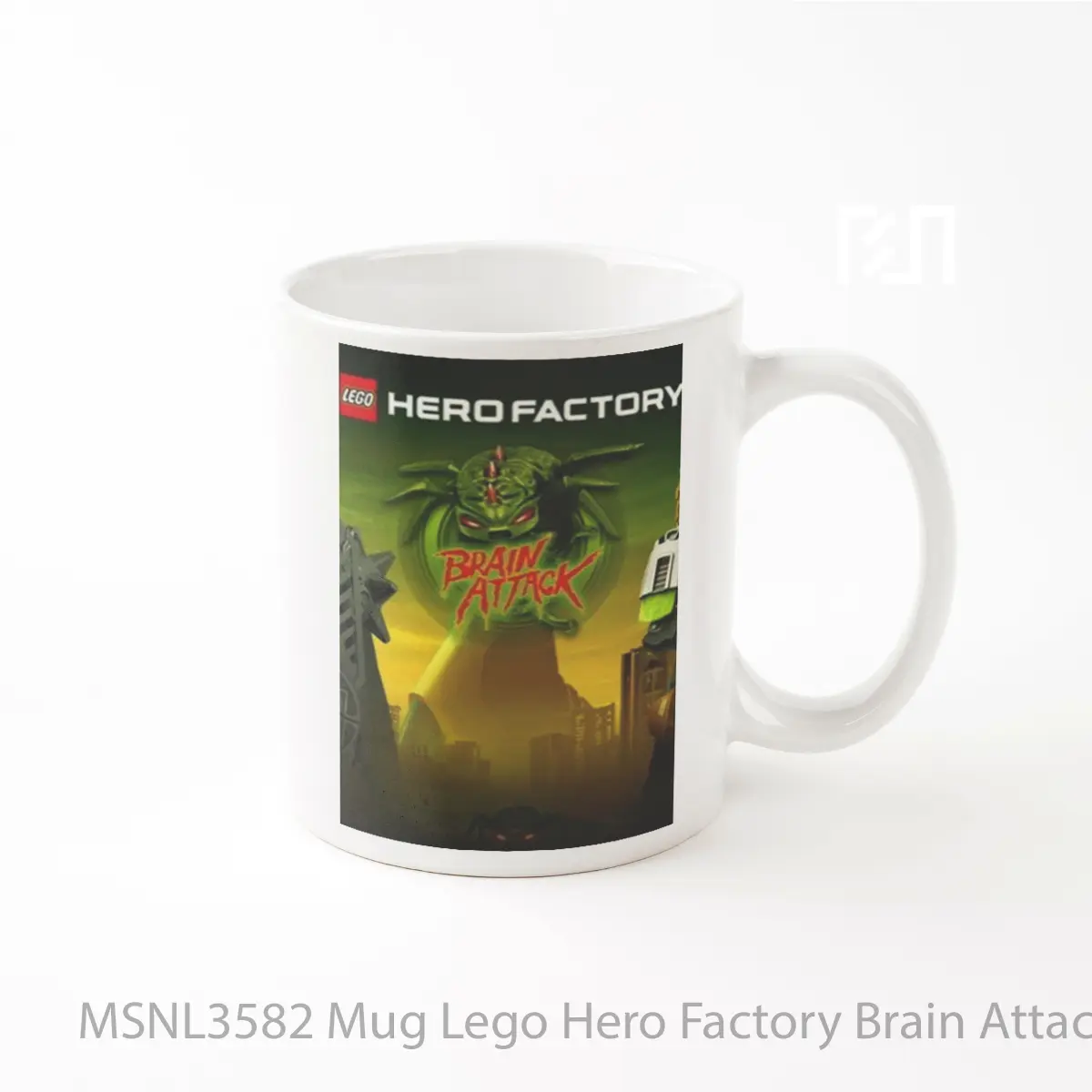 Mug Lego Hero Factory Brain Attack Gelas Keramik Tema Film MSNL3582