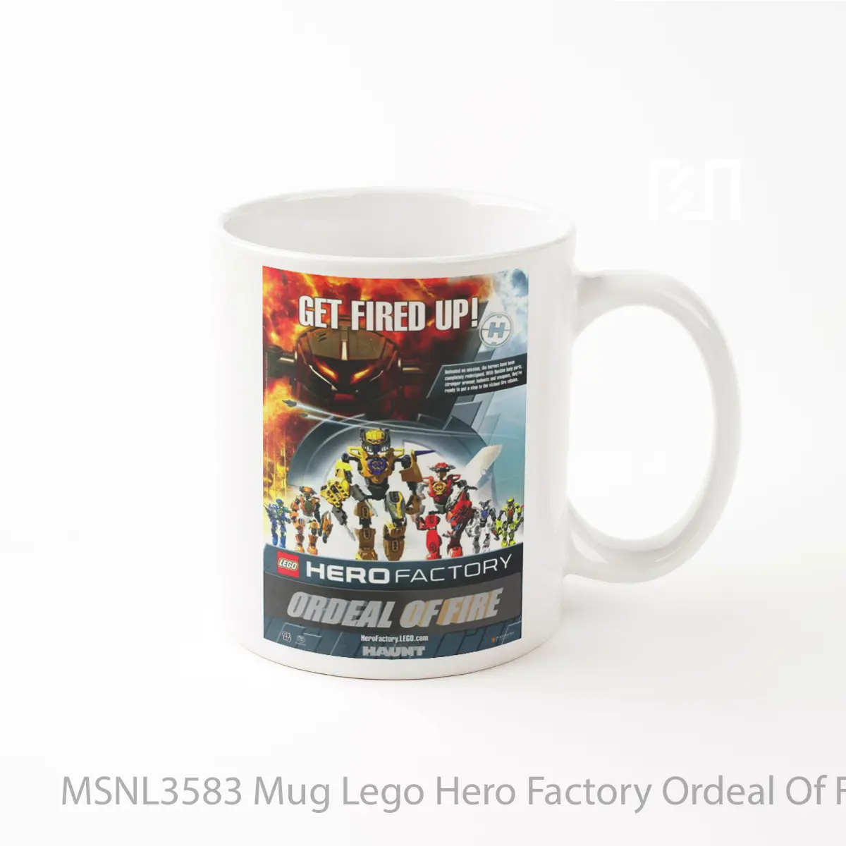 Mug Lego Hero Factory Ordeal Of Fire Gelas Keramik Tema Film MSNL3583
