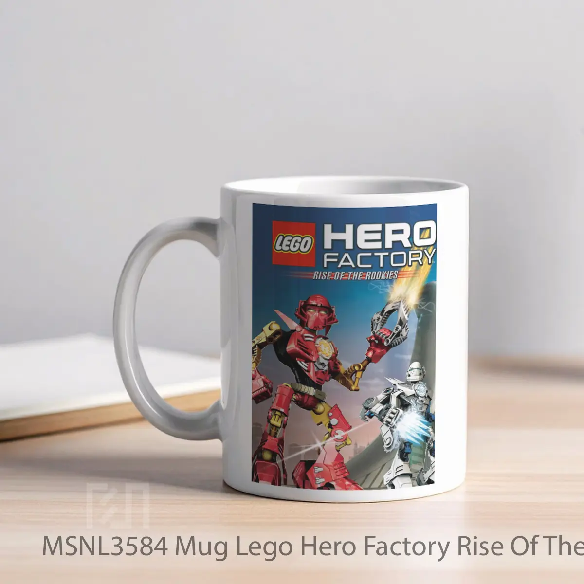 Mug Lego Hero Factory Rise Of The Rookies Gelas Keramik Tema Film MSNL3584 - Tampak Kiri
